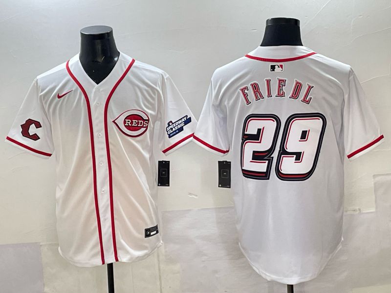 Men 2025 Cincinnati Reds #29 Friedl White Nike 2025 MLB Jersey 06->cincinnati reds->MLB Jersey